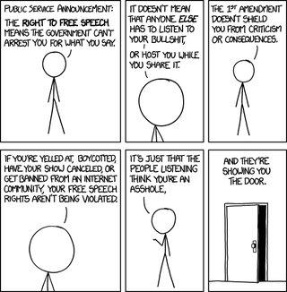 Illustration for article titled Free Speech Doesn't Mean You Can Say What the Hell You Like Online